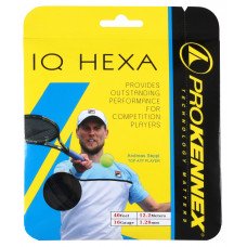 Тенісні струни ProKennex IQ HEХА 16G - 12.2 м 1.28mm/16G Чорний (AYSG1903-B) 